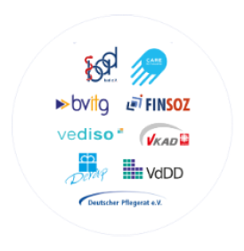 Logos Verbändebündnis "Digitalisierung in der Pflege"